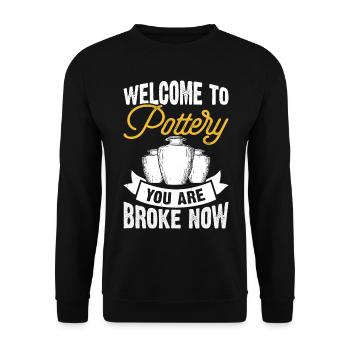 Pottery Pottery Pottery - Unisex Sweatshirt - black - Front - Alina (178cm) & Michal (187cm)