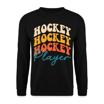 Hockey - Unisex Sweatshirt - black - Front - Alina (178cm) & Michal (187cm)