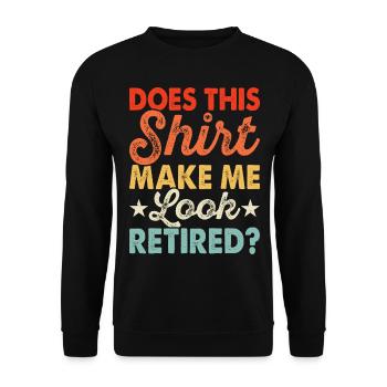 Pensioner pension - Unisex Sweatshirt - black - Front - Alina (178cm) & Michal (187cm)