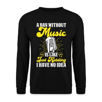Singing Singer - Unisex Sweatshirt - black - Front - Alina (178cm) & Michal (187cm)