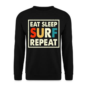Surfeur - Sweat-shirt Unisexe - noir - Devant - Alina (178cm) & Michal (187cm)