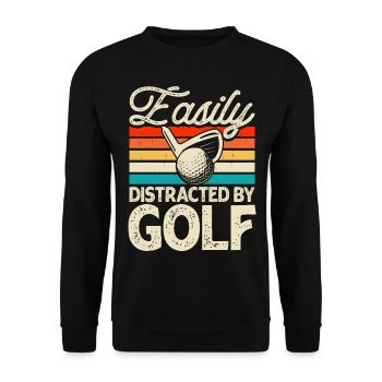 Golf Golfer - Unisex Pullover - Schwarz - Vorne - Alina (178cm) & Michal (187cm)