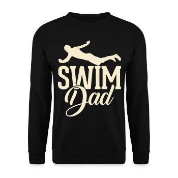 Nageur Natation Papa Papa Papa Papa - Sweat-shirt Unisexe - noir - Devant - Alina (178cm) & Michal (187cm)