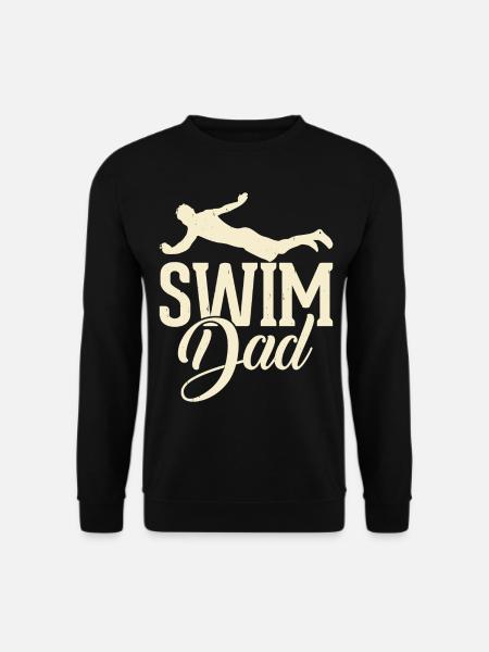 Schwimmen Schwimmer Papa Vater - Unisex Pullover - Schwarz