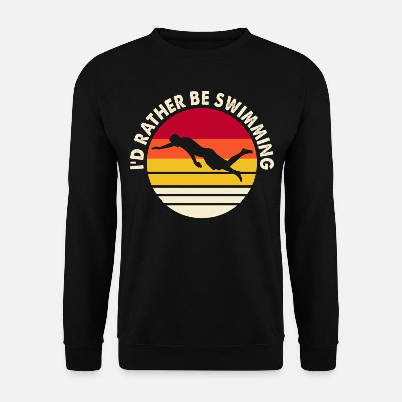 Schwimmen Schwimmer - Unisex Pullover - Schwarz