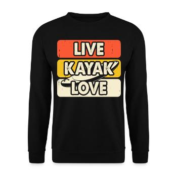 Kayak Kayaker Kayaker - Unisex Sweatshirt - black - Front - Alina (178cm) & Michal (187cm)