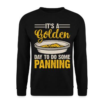gold panning gold panner gold prospector gold prospector - Unisex Sweatshirt - black - Front - Alina (178cm) & Michal (187cm)
