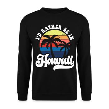 Hawaii - Unisex Sweatshirt - black - Front - Alina (178cm) & Michal (187cm)