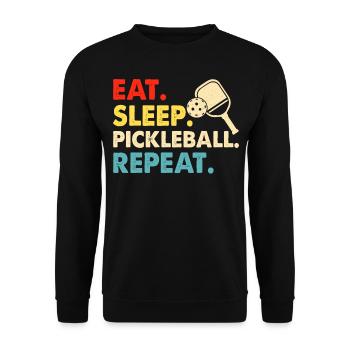 Pickleball - Sweat-shirt Unisexe - noir - Devant - Alina (178cm) & Michal (187cm)