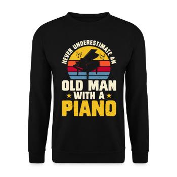 Pianiste Piano - Sweat-shirt Unisexe - noir - Devant - Alina (178cm) & Michal (187cm)