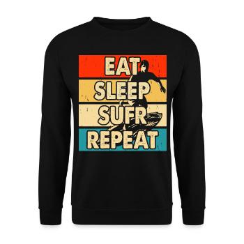 Surfeur - Sweat-shirt Unisexe - noir - Devant - Alina (178cm) & Michal (187cm)