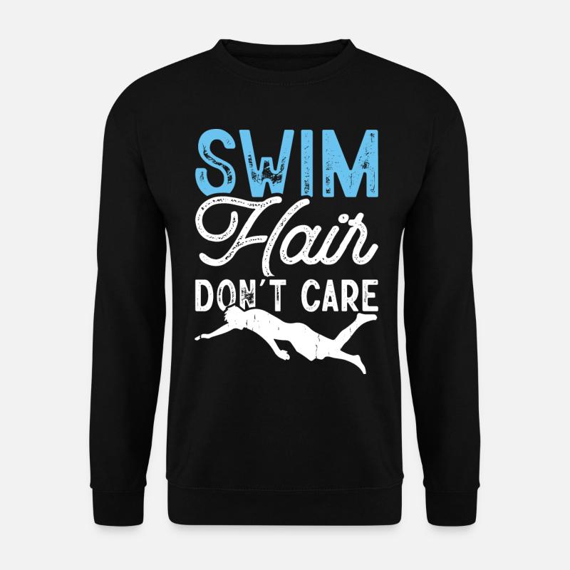 Schwimmen Schwimmer - Unisex Pullover - Schwarz