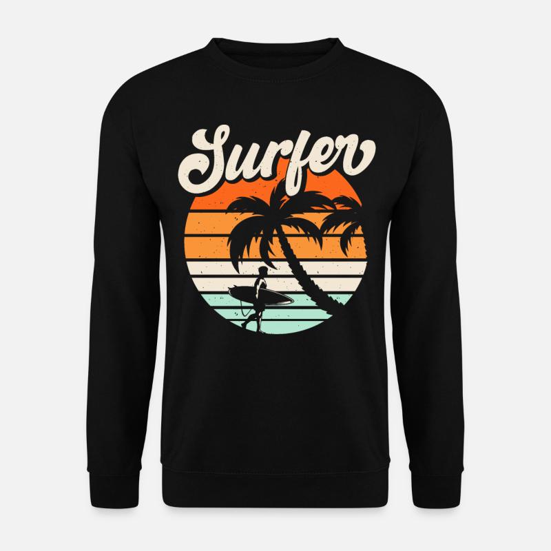 Surfen Surfer - Unisex Pullover - Schwarz
