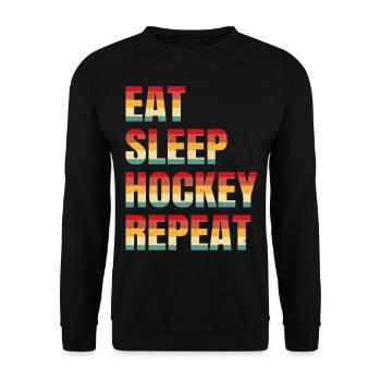 Hockey - Unisex Sweatshirt - black - Front - Alina (178cm) & Michal (187cm)