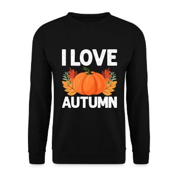 Herbst - Unisex Pullover - Schwarz - Vorne - Alina (178cm) & Michal (187cm)