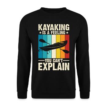 Kayak Kayaker Kayaker - Unisex Sweatshirt - black - Front - Alina (178cm) & Michal (187cm)