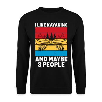 Kayak Kayaker Kayaker - Unisex Sweatshirt - black - Front - Alina (178cm) & Michal (187cm)