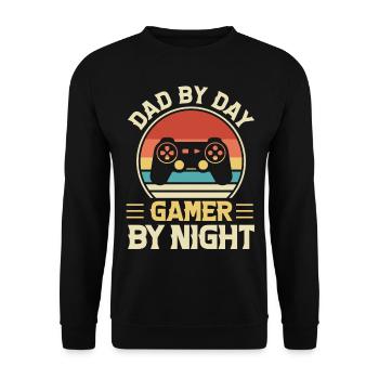 Papa Gamer Gaming - Sweat-shirt Unisexe - noir - Devant - Alina (178cm) & Michal (187cm)
