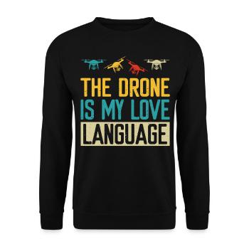 Drone - Sweat-shirt Unisexe - noir - Devant - Alina (178cm) & Michal (187cm)