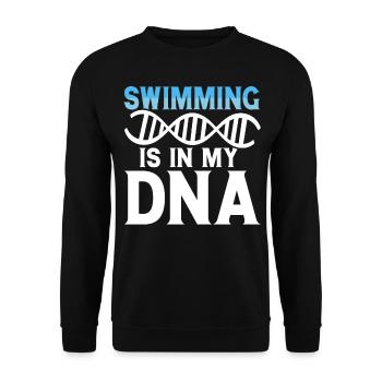 Swimming Float - Unisex Sweatshirt - black - Front - Alina (178cm) & Michal (187cm)