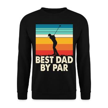Golf Papa Vater - Unisex Pullover - Schwarz - Vorne - Alina (178cm) & Michal (187cm)
