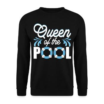 Swimming Float - Unisex Sweatshirt - black - Front - Alina (178cm) & Michal (187cm)