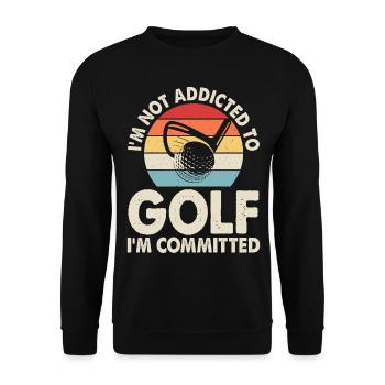 Golf golfeur - Sweat-shirt Unisexe - noir - Devant - Alina (178cm) & Michal (187cm)