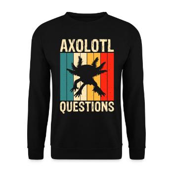 Axolotl Questions - Unisex Sweatshirt - black - Front - Alina (178cm) & Michal (187cm)