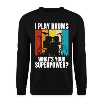 Batterie Batteur Batteur - Sweat-shirt Unisexe - noir - Devant - Alina (178cm) & Michal (187cm)