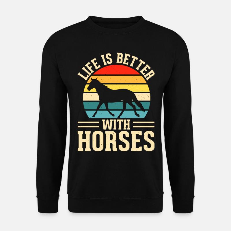 Chevaux - Sweat-shirt Unisexe - noir