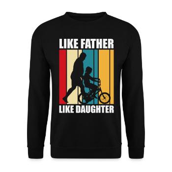 Vater Und Tochter - Unisex Pullover - Schwarz - Vorne - Alina (178cm) & Michal (187cm)