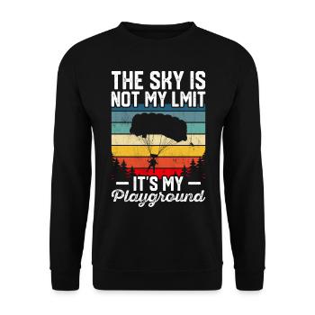 Parachutist - Unisex Sweatshirt - black - Front - Alina (178cm) & Michal (187cm)