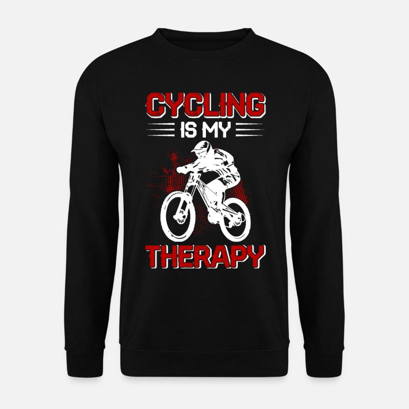 Cycling Is My Therapy - Unisex Sweatshirt - black