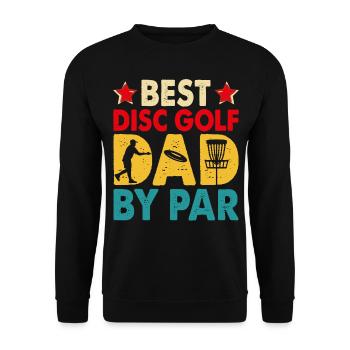 Discgolf Disc Golf Papa Vater - Unisex Pullover - Schwarz - Vorne - Alina (178cm) & Michal (187cm)