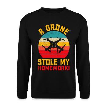 Drone - Sweat-shirt Unisexe - noir - Devant - Alina (178cm) & Michal (187cm)