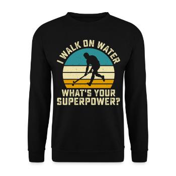 Hockey - Unisex Sweatshirt - black - Front - Alina (178cm) & Michal (187cm)
