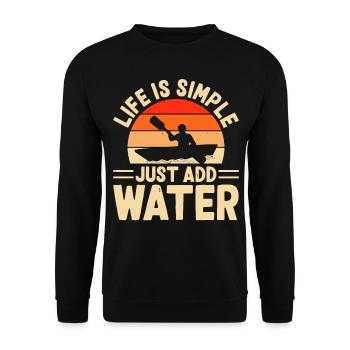 Kayak Kayaker Kayaker - Unisex Sweatshirt - black - Front - Alina (178cm) & Michal (187cm)