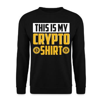 Crypto-monnaie - Sweat-shirt Unisexe - noir - Devant - Alina (178cm) & Michal (187cm)