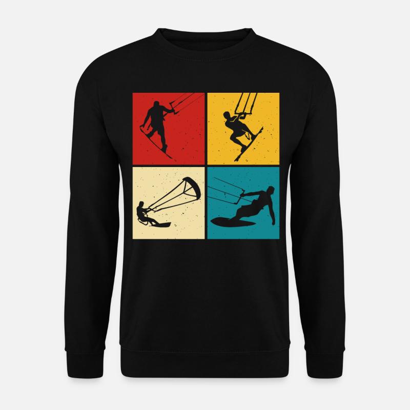 Kitesurf Kitesurfer Kiteboard - Unisex Sweatshirt - black