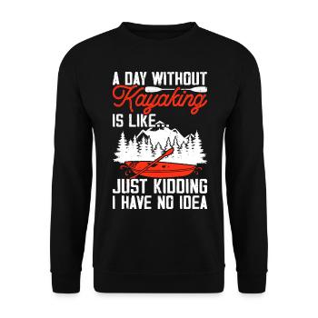 Kayak Kayaker Kayaker - Unisex Sweatshirt - black - Front - Alina (178cm) & Michal (187cm)