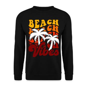 Beach Vibes - Unisex Sweatshirt - black - Front - Alina (178cm) & Michal (187cm)