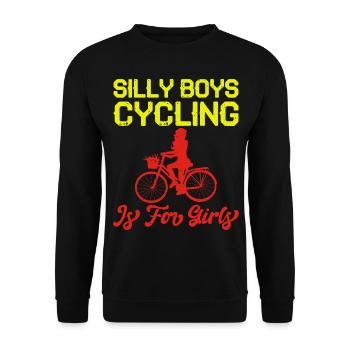 Bicycle Women Funny Saying - Unisex Sweatshirt - black - Front - Alina (178cm) & Michal (187cm)