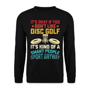 Discgolf Disc Golf - Unisex Sweatshirt - black - Front - Alina (178cm) & Michal (187cm)