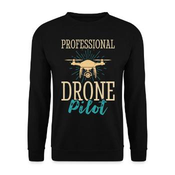 Drone - Sweat-shirt Unisexe - noir - Devant - Alina (178cm) & Michal (187cm)