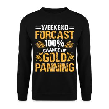 gold panning gold panner gold prospector gold prospector - Unisex Sweatshirt - black - Front - Alina (178cm) & Michal (187cm)