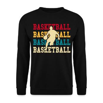 Basketball Basketballer - Unisex Pullover - Schwarz - Vorne - Alina (178cm) & Michal (187cm)