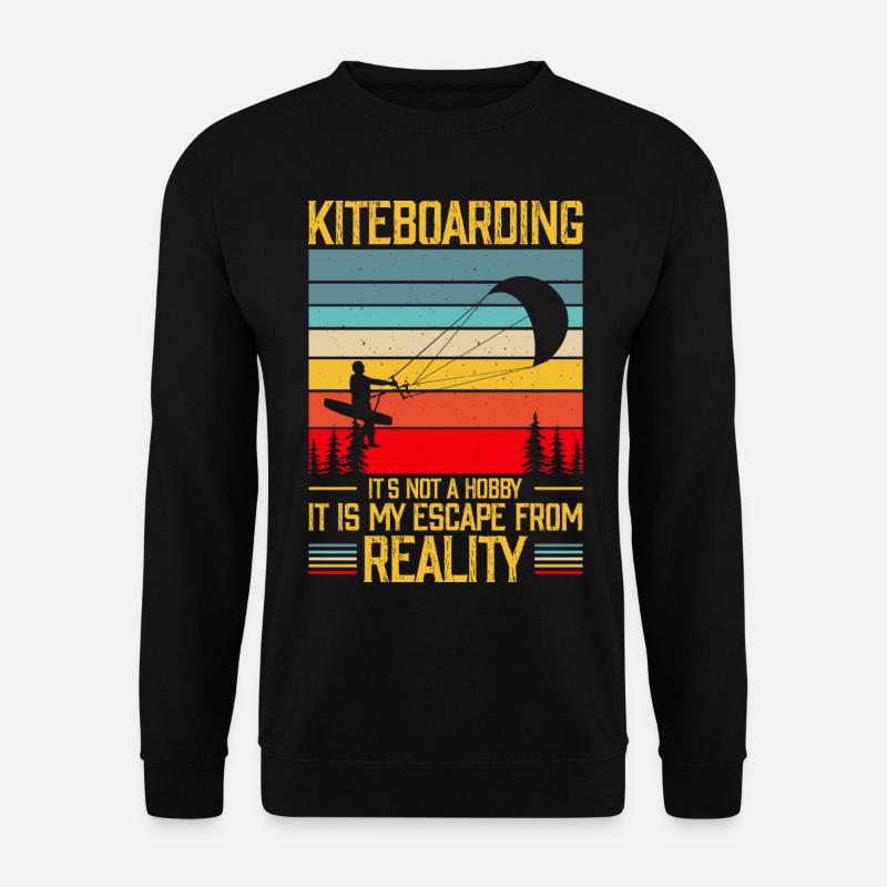 Kitesurf Kitesurfer Kiteboard Kitesurfing - Unisex Sweatshirt - black