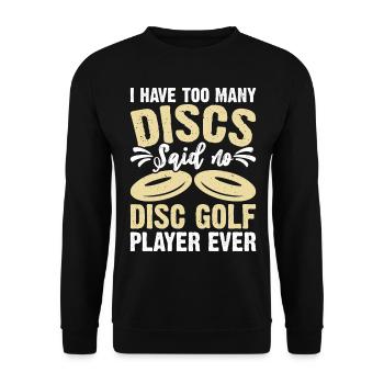 Discgolf Disc Golf - Unisex Sweatshirt - black - Front - Alina (178cm) & Michal (187cm)