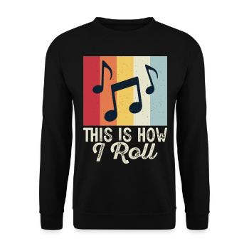 Partitions musicales Musiciens - Sweat-shirt Unisexe - noir - Devant - Alina (178cm) & Michal (187cm)