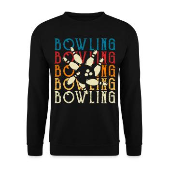 Bowling - Unisex Pullover - Schwarz - Vorne - Alina (178cm) & Michal (187cm)